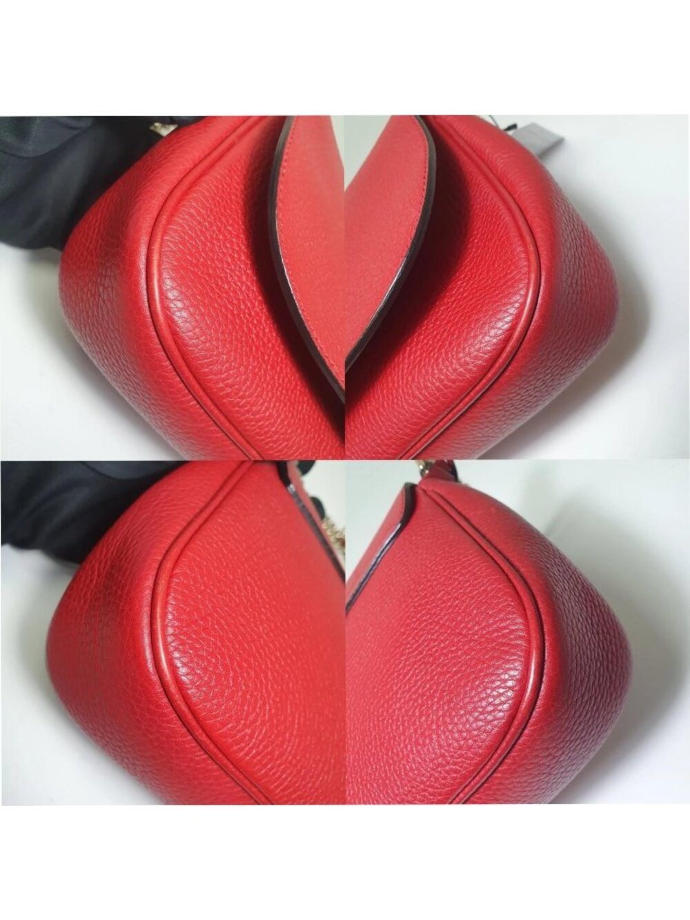 Authentic Gucci Soho Leather Chain Flap Crossbody Red | GG Logo Shoulder Bag - Picture 6 of 12